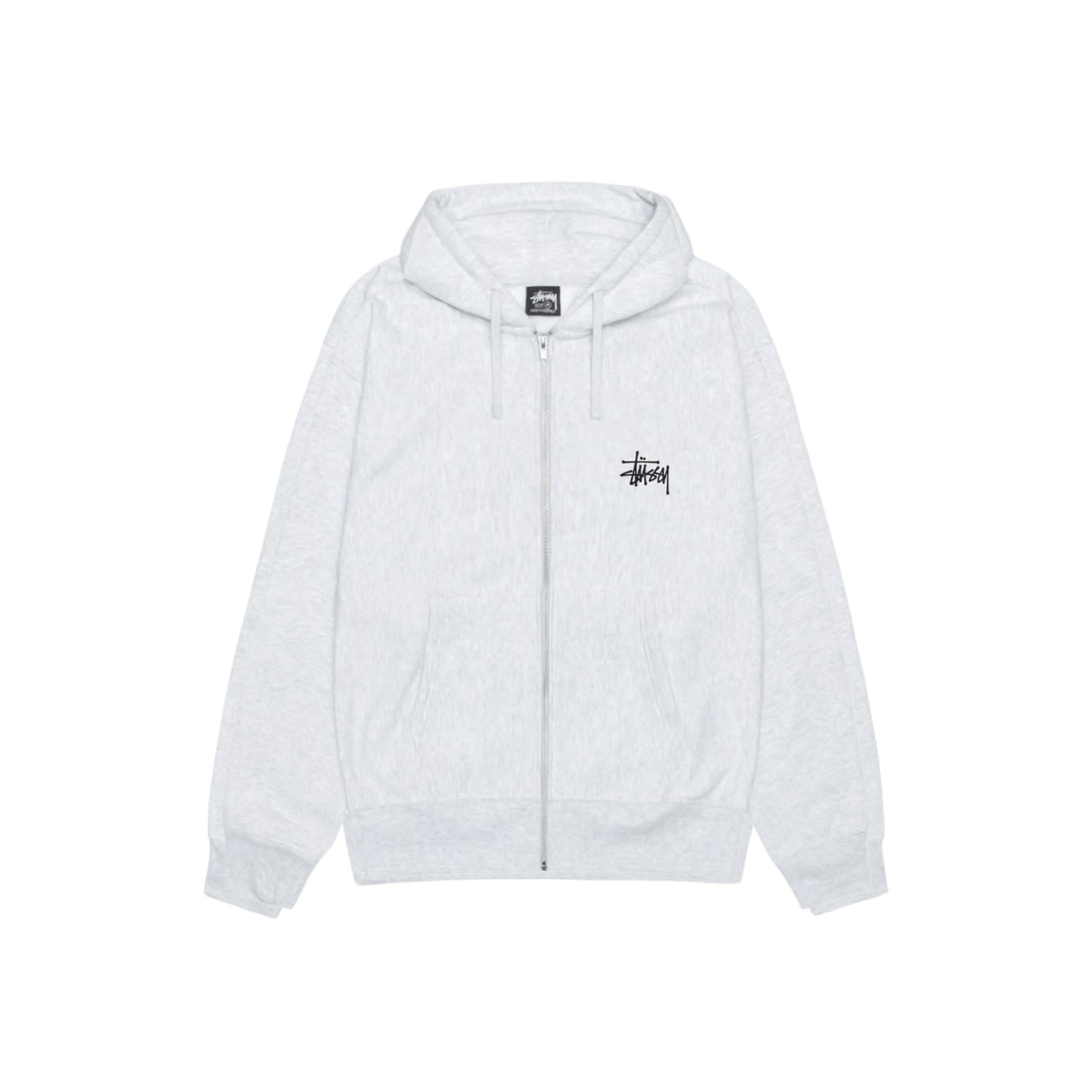 BASIC STÜSSY ZIP HOODIE - זקט סטוסי לבן - SNOWKICK’S