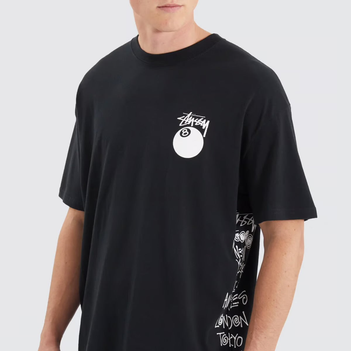 Stussy Test Strike Pigment Dyed Tee - חולצת סטוסי שחורה - SNOWKICK’S