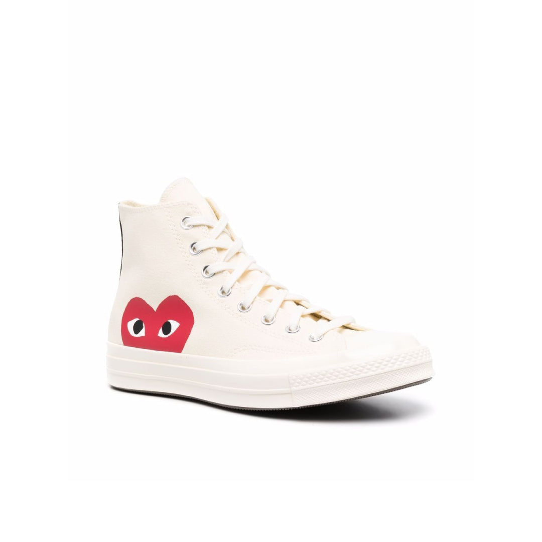 Play x Converse White High Sneakers - SNOWKICK’S