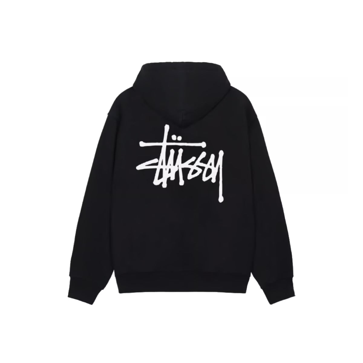 BASIC STÜSSY ZIP HOODIE - זקט סטוסי שחור - SNOWKICK’S