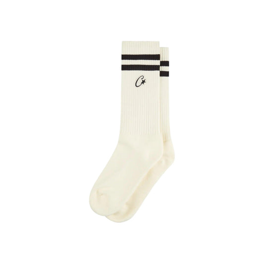 Corteiz 24FW Socks ‘White / Black’ - חבילת גרבי קורטיז - SNOWKICKS