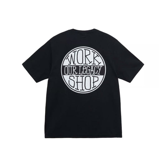 Stussy Our Legacy Dot Pigment Dyed Tee - חולצת סטוסי שחורה - SNOWKICK’S