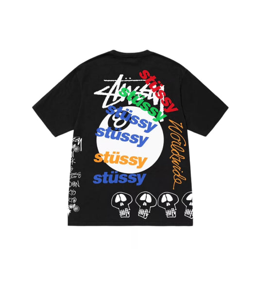 Stussy Test Strike Pigment Dyed Tee - חולצת סטוסי שחורה - SNOWKICK’S