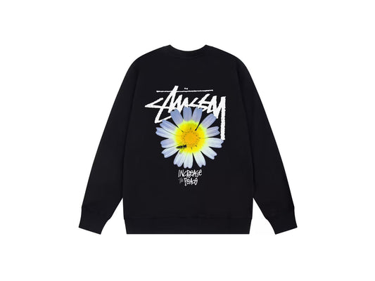 Stussy ITP Flower Hoodie - פוטר סטוסי שחור - SNOWKICK’S