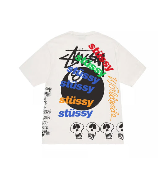 Stussy Test Strike Pigment Dyed Tee - חולצת סטוסי לבנה - SNOWKICK’S