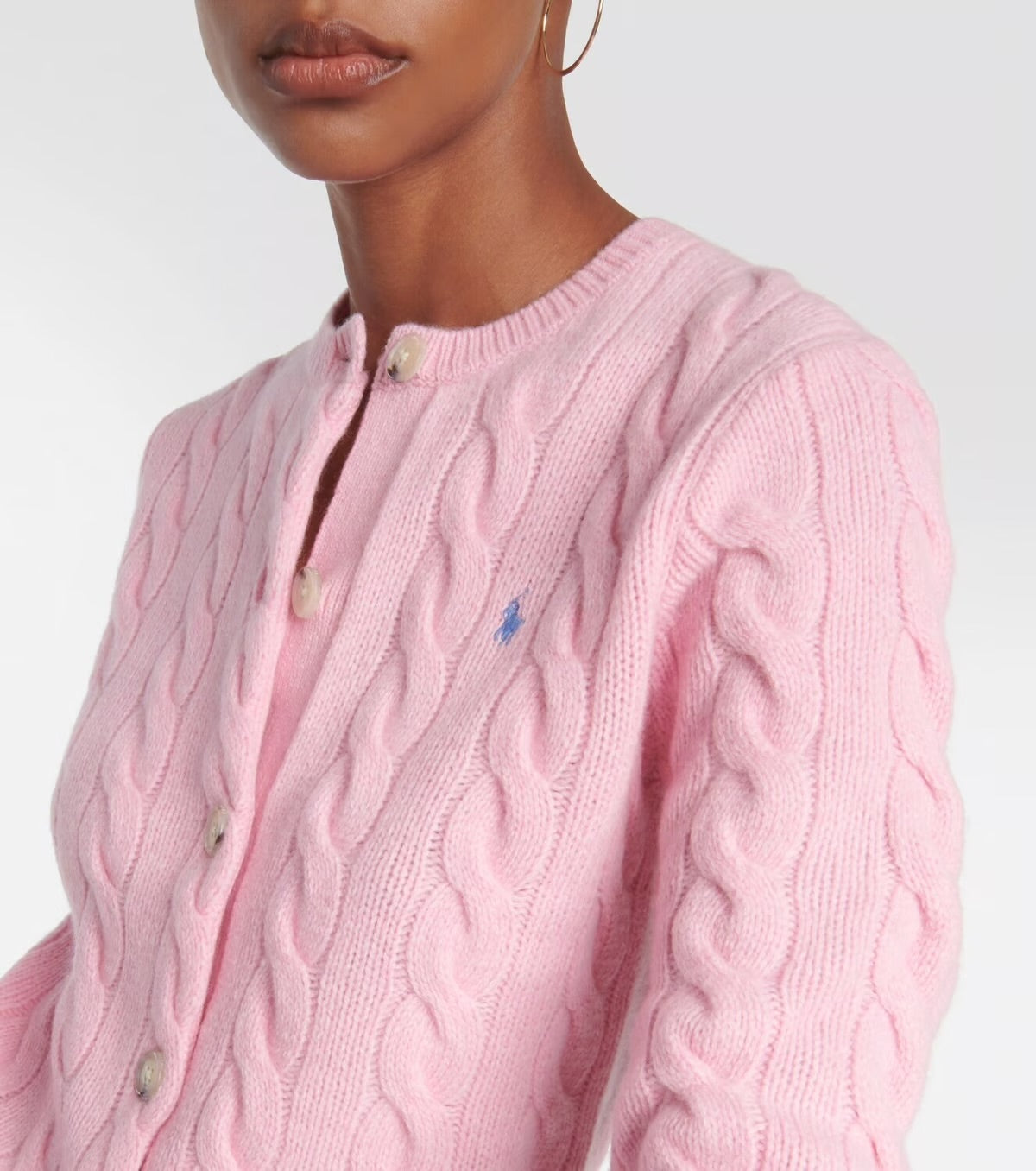 Pink Wool and cashmere cardigan - סריג ראלף לורן - SNOWKICK’S