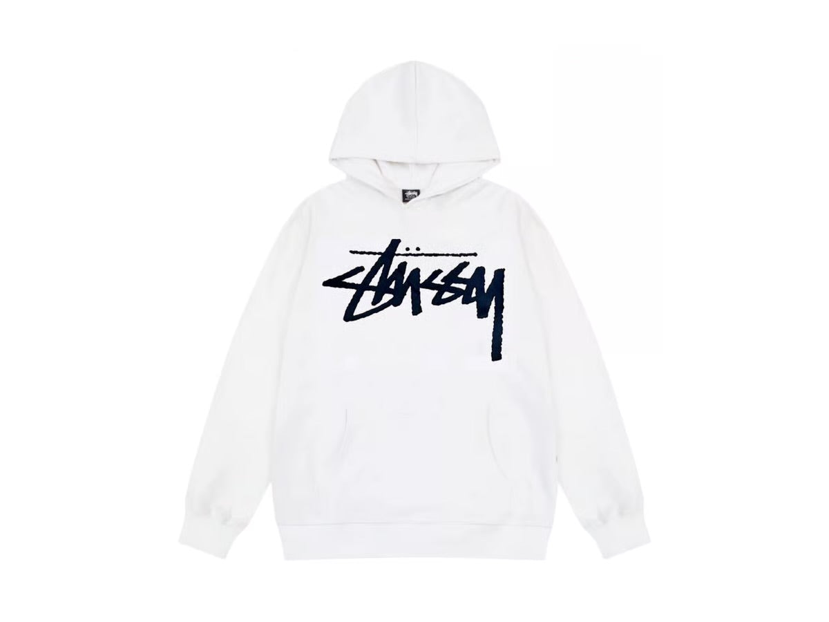 Stussy Classic Hoodie - פוטר סטוסי לבן - SNOWKICK’S