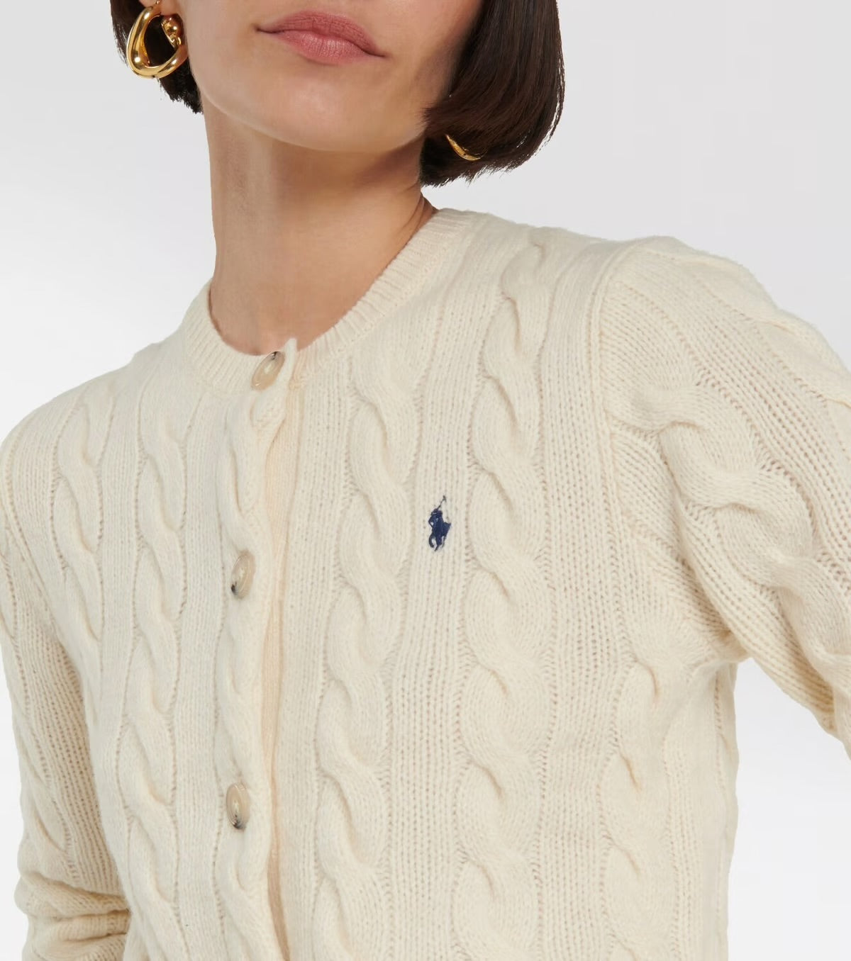 Beige Wool and cashmere cardigan - סריג ראלף לורן - SNOWKICK’S