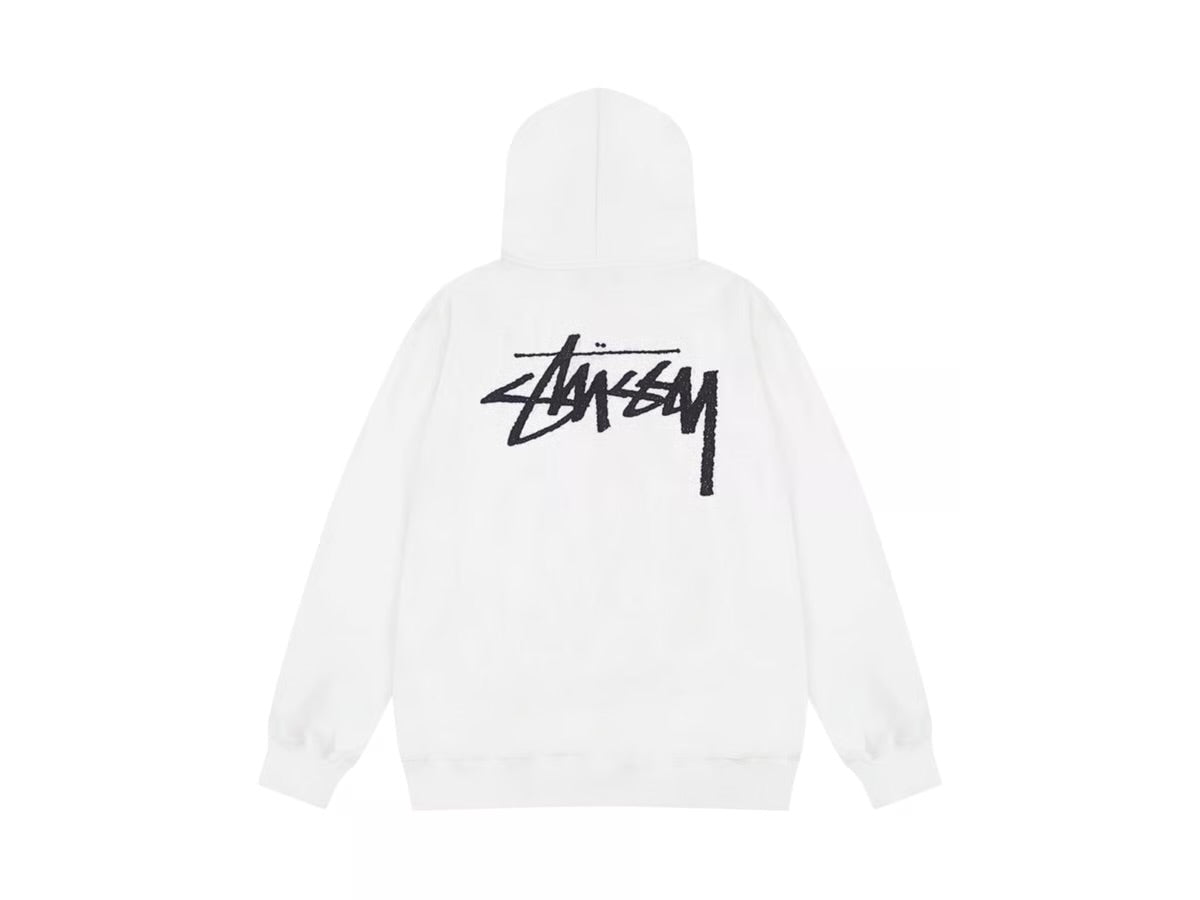Stussy Classic Hoodie - פוטר סטוסי לבן - SNOWKICK’S