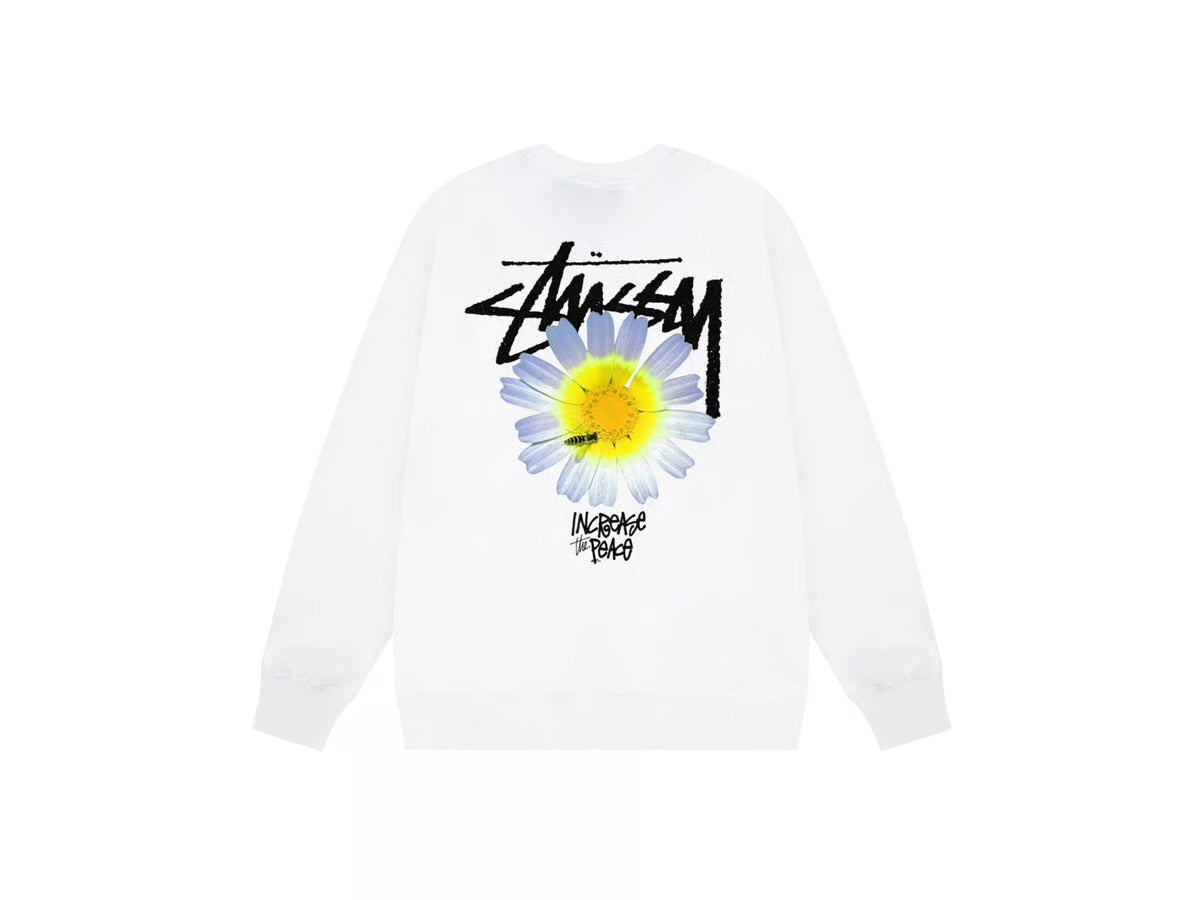 Stussy ITP Flower Hoodie - פוטר סטוסי לבן - SNOWKICK’S