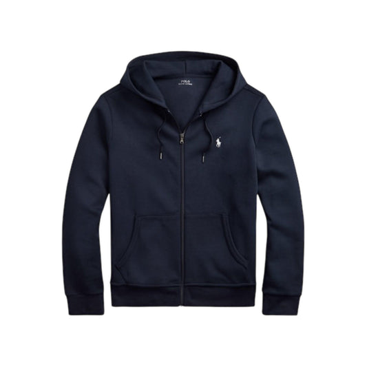 Ralph Lauren Navy Double-Knit Full-Zip Hoodie - ז׳קט ראלף לורן - Snowkicks